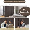 180 cm Hoher Raumteiler auf Rädern Klappbarer Paravent mit 3 frei Kombinierbaren Paneelen Braun Bild 2