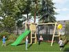 Fungoo Spielturm "Funny 3", natur,mit Doppelschaukel, Rutsche und Kletterwand Bild 3