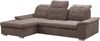 WERK2 Ecksofa Carmen, mit Bettfunktion & Bettkasten, optional Sitztiefenverstellung, mit Sitztiefenverstellung, Luxus-Microfaser Chenille, Braun Bild 3