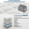 Merax Orthopädische Kaltschaummatratze 180x200 cm, Mattress mit 7-Zonen-Taschenfederkern, Härtegrad H3 (mittelfest) – OEKO-TEX® zertifiziert, 20 cm Höhe, 4 Griffe + Vakuumverpackt Bild 5