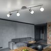 LED Deckenstrahler aus Chrom und Glas, Länge 95 cm Bild 2