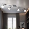 LED Deckenstrahler aus Chrom und Glas, Länge 95 cm Bild 5