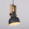 JUST LIGHT 15741-18 CUP 2.0 Pendelleuchte schwarz Holz E27 Bild 3