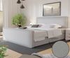 Boxspringbett Schlafzimmerbett CELES 200x220cm Stoff Brooklyn Silbergrau Hell Bild 2