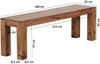 Kadima Design Sitzbank Landhaus-Stil: Massivholz Sheesham, 200 kg Belastung, handgefertigt. Braun, 160x35x45 cm Bild 4