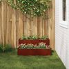 vidaXL Garten-Pflanzgefäß Rostig 100 x 60 x 45 cm Wetterfeststahl 865875 Bild 4