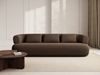 Micadoni Sofa Jenny 4-Sitzer Samt Salvador Schokolade Bild 5