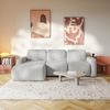 Selsey 'Carnos Mini' Ecksofa mit Schlaffunktion, Ottomane links, Chenille Hellgrau Bild 2