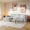 Selsey 'Carnos Mini' Ecksofa mit Schlaffunktion, Ottomane links, Chenille Hellgrau Bild 3