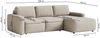 Selsey 'Carnos Mini' Ecksofa mit Schlaffunktion, Ottomane links, Chenille Hellgrau Bild 5