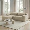 Ecksofa aus Plüschstoff, modular, L-Form oder 2-Sitzer, 204×179×73, Hellkhaki Bild 1