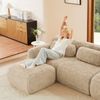 Ecksofa aus Plüschstoff, modular, L-Form oder 2-Sitzer, 204×179×73, Hellkhaki Bild 5