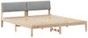 vidaXL Bettgestell Braun und hellgrau 180 x 200 cm Massivholz Kiefer 3394353 Bild 2