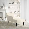 vidaXL Chaiselongue mit Rechter Armlehne Creme Samt 4009799 Bild 2