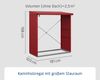 Hörmann Ecostar Metall Kaminholzregal Trend Typ 2, 181 x 103 cm, purpurrot, 181 x 103 x 198 cm (T x B x H) Bild 5