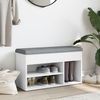vidaXL Schuhbank Weiß 82 x 32 x 45,5 cm Holzwerkstoff 835026 Bild 3