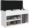 vidaXL Schuhbank Weiß 82 x 32 x 45,5 cm Holzwerkstoff 835026 Bild 4
