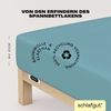 Schlafgut 'Easy' Spannbettlaken, MADE IN GREEN by OEKO-TEX®, Gummizug: rundum, Jersey Elasthan, Petrol Mid, S 90x190cm - 100x220cm Bild 3