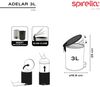 Spirella Kosmetikeimer 3 Liter Edelstahl mit Absenkautomatik und Inneneimer "Adelar" Badezimmer Mülleimer Softclose Abfalleimer gelb Bild 3