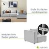 Juskys Ecksofa Links Domas - modulares Sofa in Stoff - Wohnzimmer Couch mit Armlehne & Kissen - Modulsofa 130 kg belastbar - Wohnlandschaft Bild 4