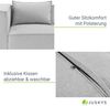 Juskys Ecksofa Links Domas - modulares Sofa in Stoff - Wohnzimmer Couch mit Armlehne & Kissen - Modulsofa 130 kg belastbar - Wohnlandschaft Bild 5