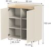 Kommode Velina Creme 80 x 103 cm mit 6 Fächern Vicco Bild 2