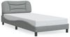 vidaXL Bettgestell mit LED ohne Matratze "Hvar" Hellgrau 100x200 cm Stoff 3213683 Bild 2