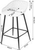 Woltu Barhocker (2 St), mit Metallbeinen, aus PP-Kunststoff, Outdoor Bar Terrasse Bild 3