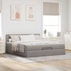 vidaXL Ottoman-Bett mit Matratze & LEDs Taupe 160x200 cm Stoff 3312489 Bild 4
