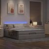 vidaXL Ottoman-Bett mit Matratze & LEDs Taupe 160x200 cm Stoff 3312489 Bild 3