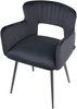Esszimmerstuhl 2er Set SANILAC Samtstoff Schwarz Bild 5