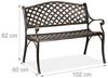 Gartenbank Metall in Schwarz-Bronze 10030987 Bild 4