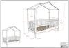Juniorbett Karie 148x76x151 Kinderbett Massivholz Anthrazit Bild 5