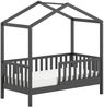 Juniorbett Karie 148x76x151 Kinderbett Massivholz Anthrazit Bild 2