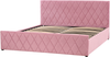 Bett mit Stauraum ROCHEFORT 180 x 200 cm Samtstoff Rosa Bild 4