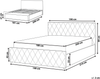 Bett mit Stauraum ROCHEFORT 180 x 200 cm Samtstoff Rosa Bild 2
