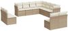 vidaXL 11-tlg. Garten-Sofagarnitur mit Kissen Beige Poly Rattan 3217818 Bild 2