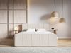 Selsey 'Cloudy II' Boxspringbett mit Bettkästen und Topper Chenille Hellbeige, 200x200 cm Bild 2