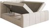 Selsey 'Cloudy II' Boxspringbett mit Bettkästen und Topper Chenille Hellbeige, 200x200 cm Bild 4