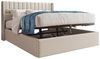Yorbay Polsterbett Hydraulisches Polster-Doppelbett Stauraumbett mit Stauraum, 180x200cm, Holzlattenrost & Metallrahmen, Bezug aus Leinen Bild 4
