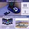Merax Doppelbett, Polsterbett, Daybett, Schlafsofa, 140x200cm, mit LED-Beleuchtung, USB&Typec-Ladestation, Tagesbett, Jugendbett mit 2 Schubladen und Lattenrost aus Metall, Kopfteil mit Stauraum, naturfarbe Bild 5