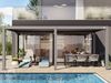 PRIMEYARD Pergola 3x6 m Aluminium Pfosten mit Lamellendach aus Aluminium graue Terrassenüberdachung Bild 3
