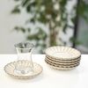 Bloomy Teeglas Unterteller, 6-teilig aus hochwertigem Porzellan - 13 x 2 cm Bild 5