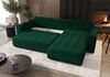 Ecksofa Schlafsofa CAMILA Stoff Monolith Schokobraun Ottomane Rechts Bild 4