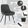 WOLTU Esszimmerstühle 6er Set, Polsterstuhl Samt, Küchenstuhl gepolstert, Akzentstuhl für Wohnzimmer Schlafzimmer Küche, ergonomischer Stuhl mit Rückenlehne, Dunkelgrau, BH331dgr-6 Bild 4
