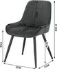 WOLTU Esszimmerstühle 6er Set, Polsterstuhl Samt, Küchenstuhl gepolstert, Akzentstuhl für Wohnzimmer Schlafzimmer Küche, ergonomischer Stuhl mit Rückenlehne, Dunkelgrau, BH331dgr-6 Bild 3