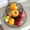 Obst Etagere, Obstschale, Drahtkorb rund, Ø ca. 18 und 30 cm, schwarz matt Bild 5