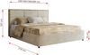 Premium Polsterbett LERIO CLASSIC 140 x 200 cm mit Stauraum, gepolstertem Kopfteil, Gasdruckfedern & Lattenrost - Modernes Design, Inkl. Lattenrost Pocket Matratze - Beige Velvet - VIRE LUX Bild 4