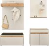 Home affaire Garderoben-Set GIRON/CiTY, moderne Garderobe, Komplettset mit viel Stauraum, (Komplett-Set, 4-St), enthält Kommode, Spiegel, Paneel & Schuhbank +Sitzkissen, 190 cm breit Bild 3