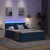 vidaXL Bett mit Stauraum und LED mit Matratze Blau 140 x 200 cm Stoff 3371279 Bild 5
